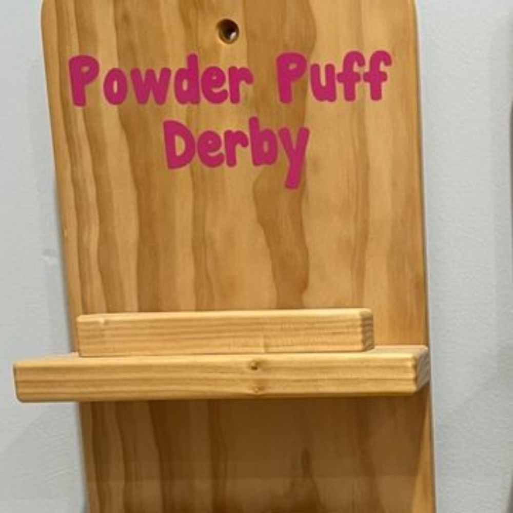 Powder Puff (Pinewood) Derby Car Display Shelf